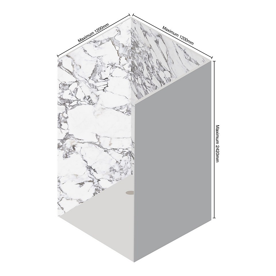 Wetwall Elite 3 Sided Wall Panel Kit - Marmo Migliore