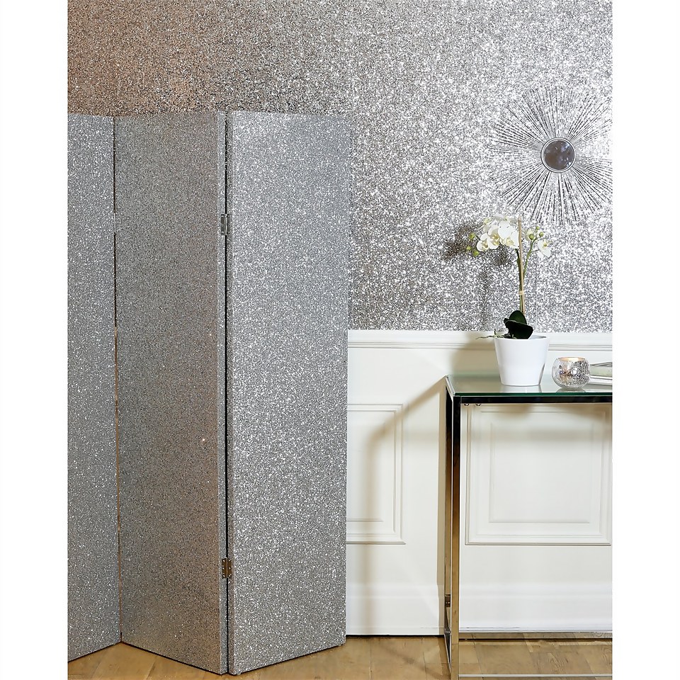 Arthouse Sequin Room Divider - Silver
