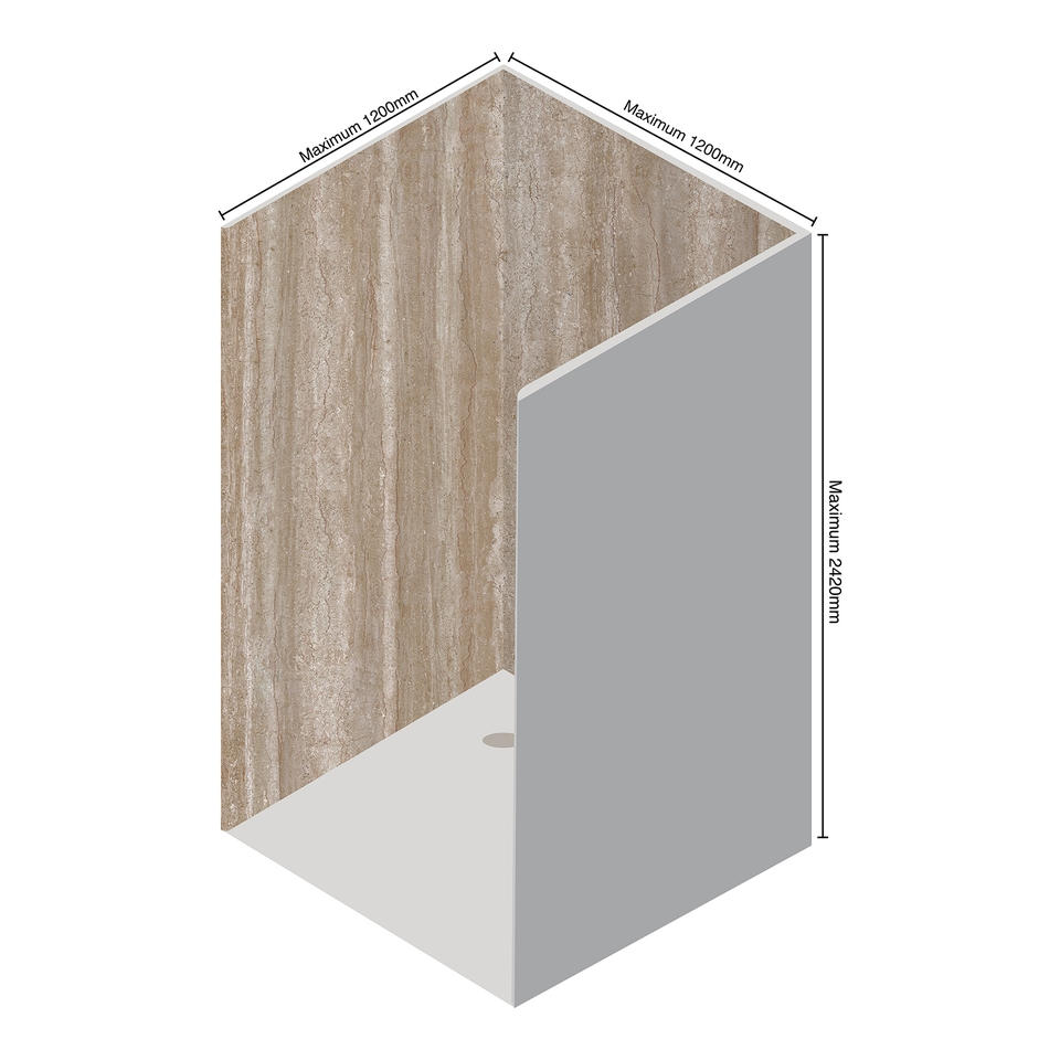 Wetwall Elite 3 Sided Wall Panel Kit - Sovana