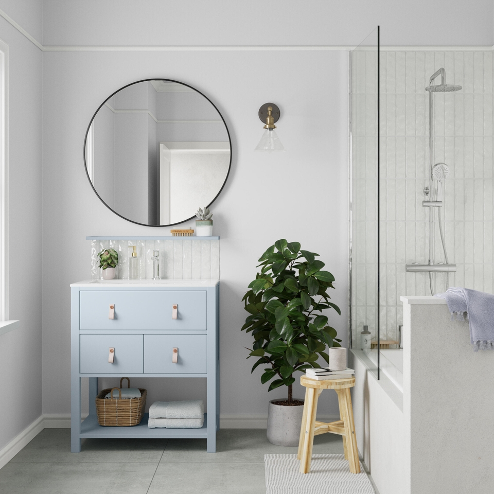 Dulux Easycare Bathroom Rock Salt Soft Sheen Paint 2.5L Homebase