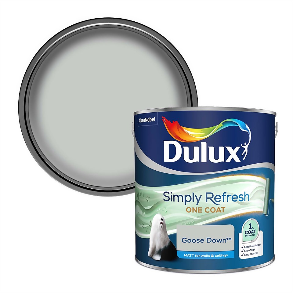 Dulux Simply Refresh One Coat Matt Emulsion Paint Goose Down - 2.5L