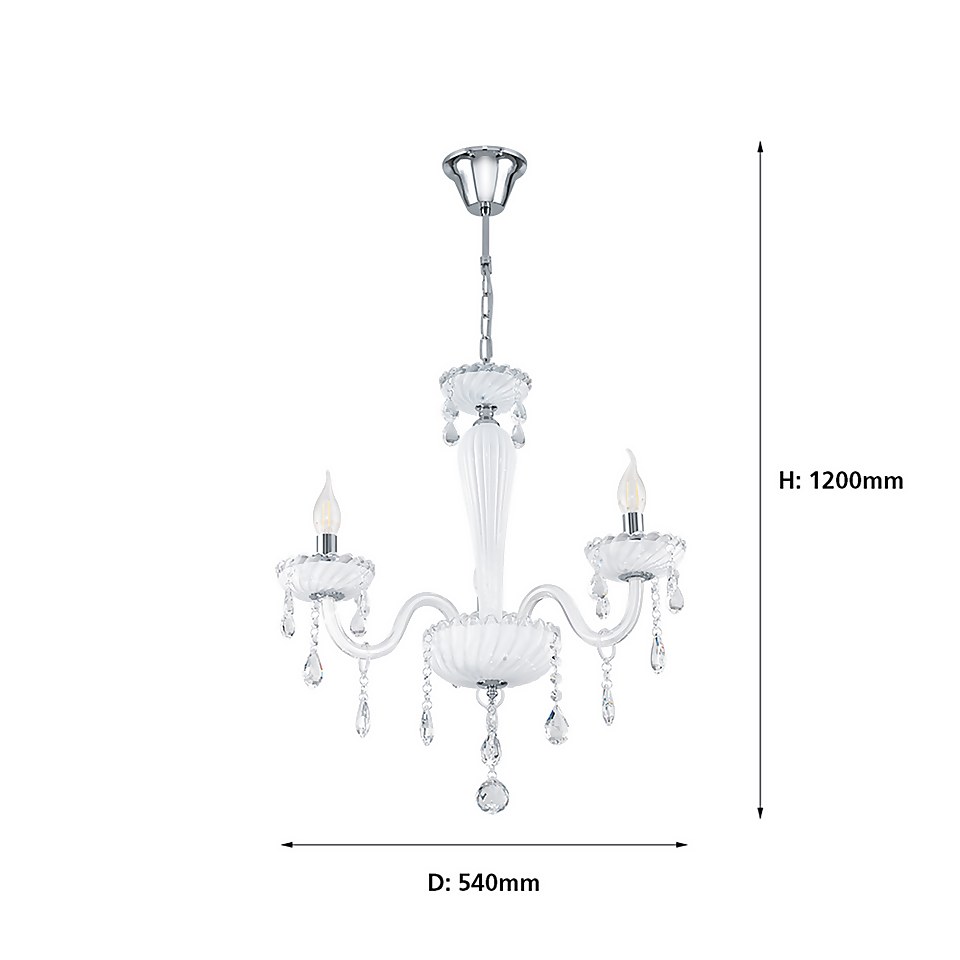 EGLO Carpento 3 light chandelier