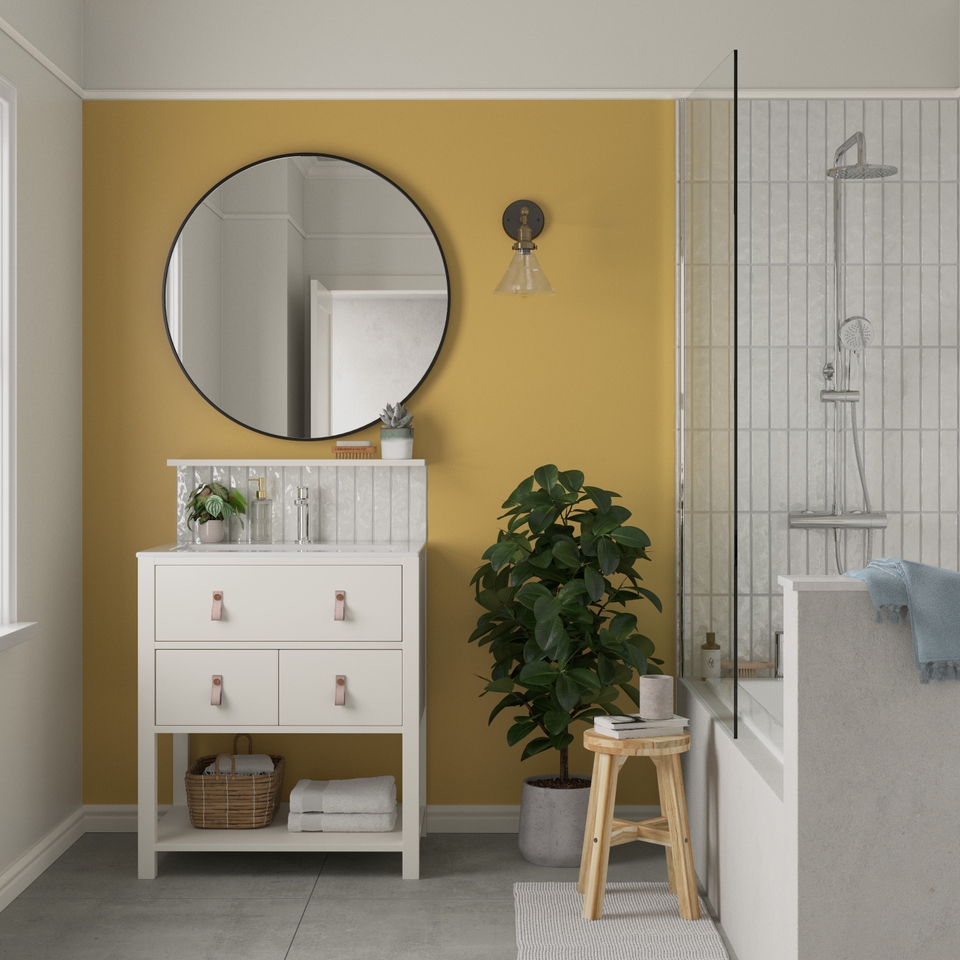 Dulux Simply Refresh Feature Wall One Coat Matt Emulsion Paint Golden Sands - 1.25L | Homebase