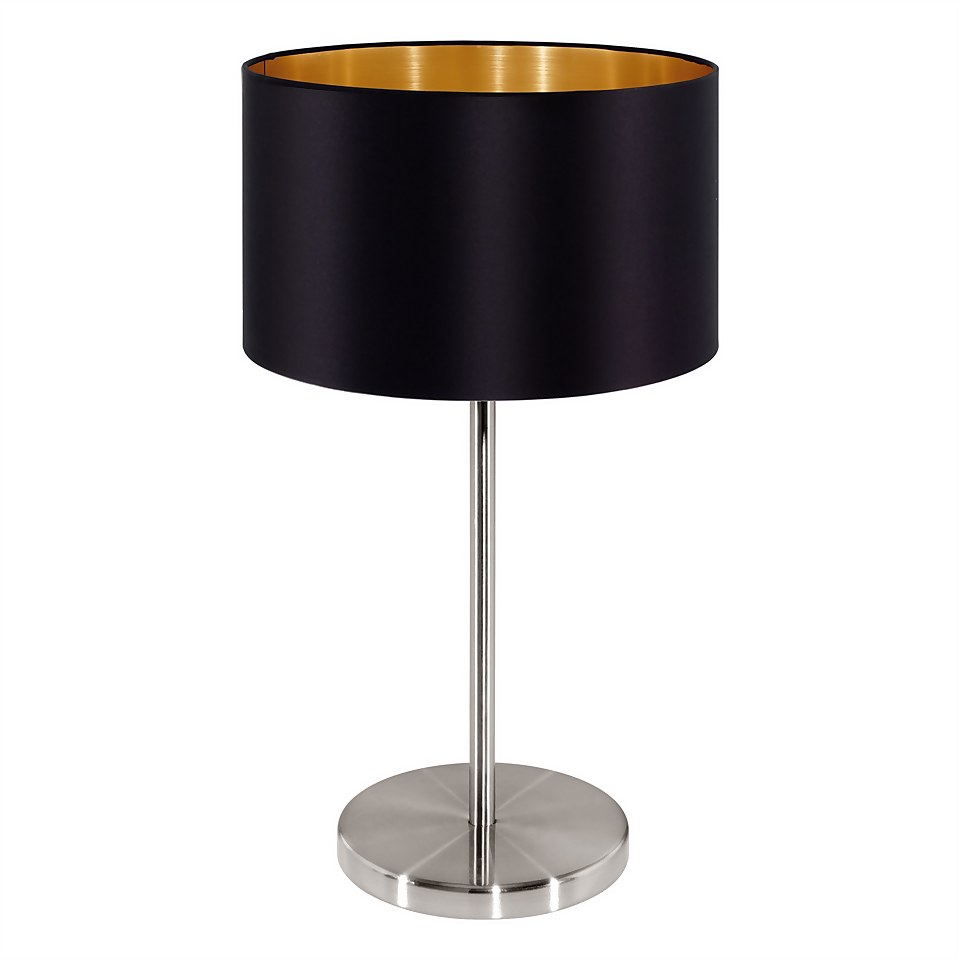 EGLO Maserlo Black and Copper Table Lamp