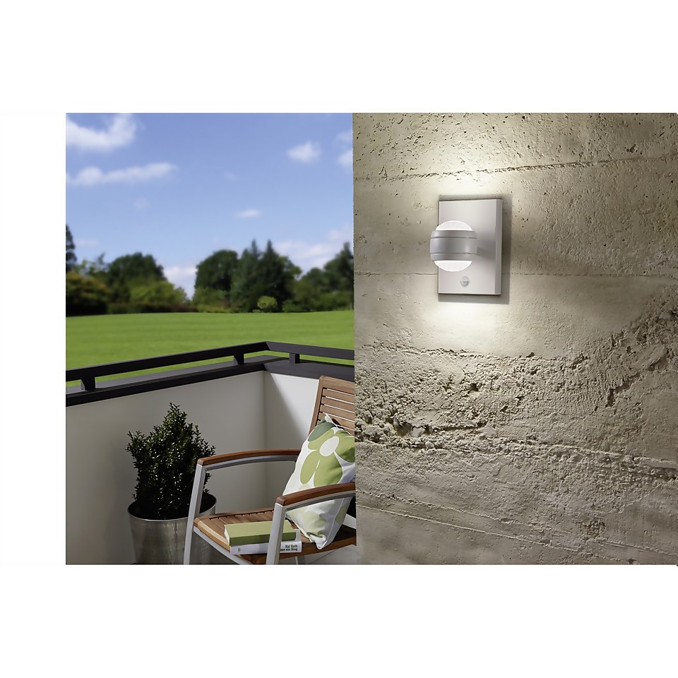EGLO Sesimba 1 LED Sensor Outdoor Wall Light - White