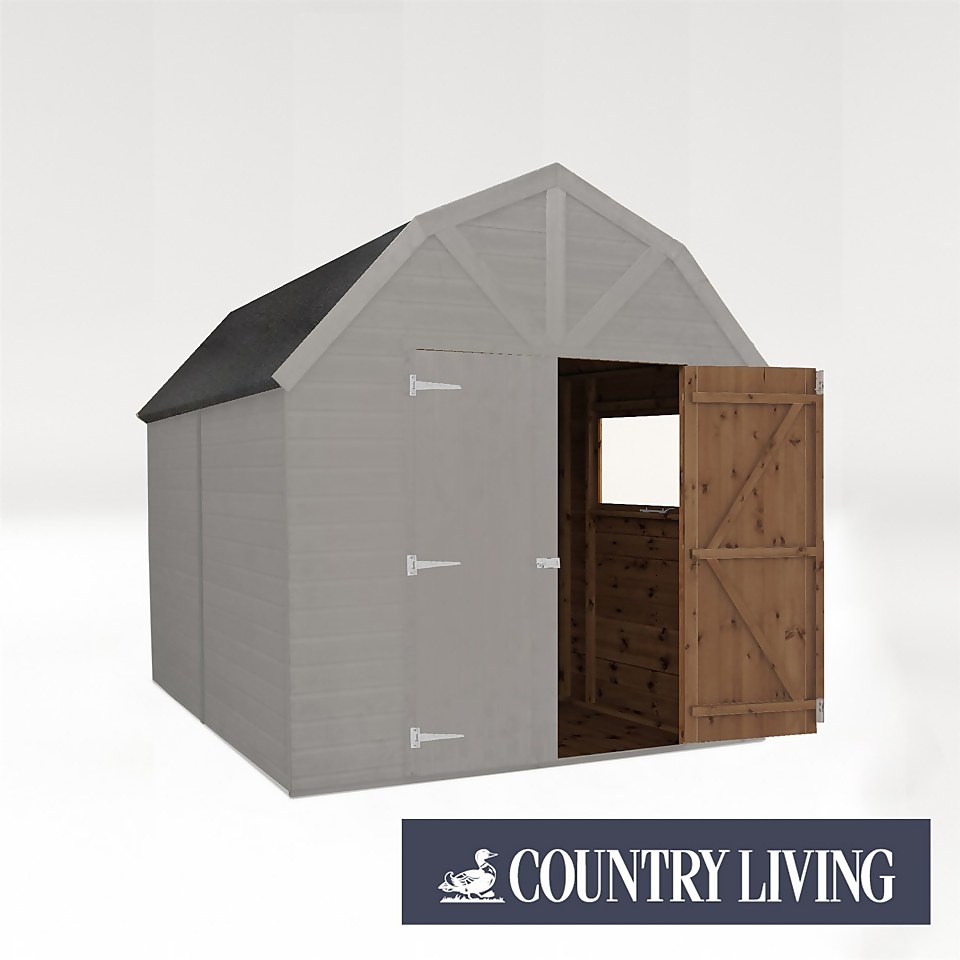 Country Living Appleby 10 x 8 Premium Pressure Treated Shiplap T&G Dutch Barn Painted + Installation - Thorpe Grey