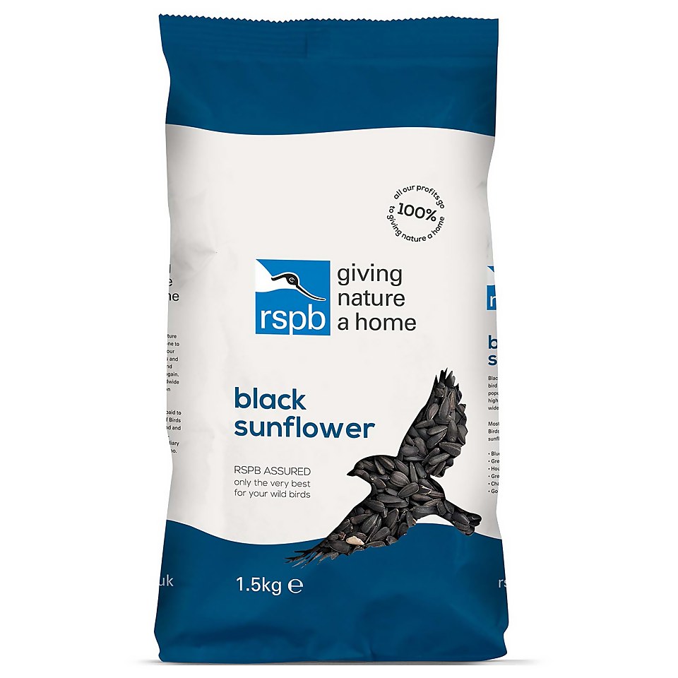 RSPB Black Sunflower for Wild Birds - 1.5kg