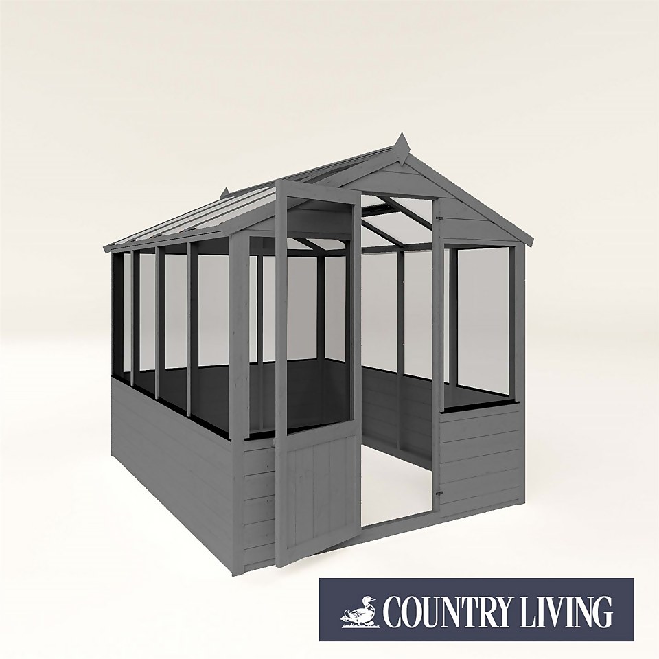 Country Living Kelham 8 x 6ft Traditional Greenhouse Painted + Installation - Thorpe Towers