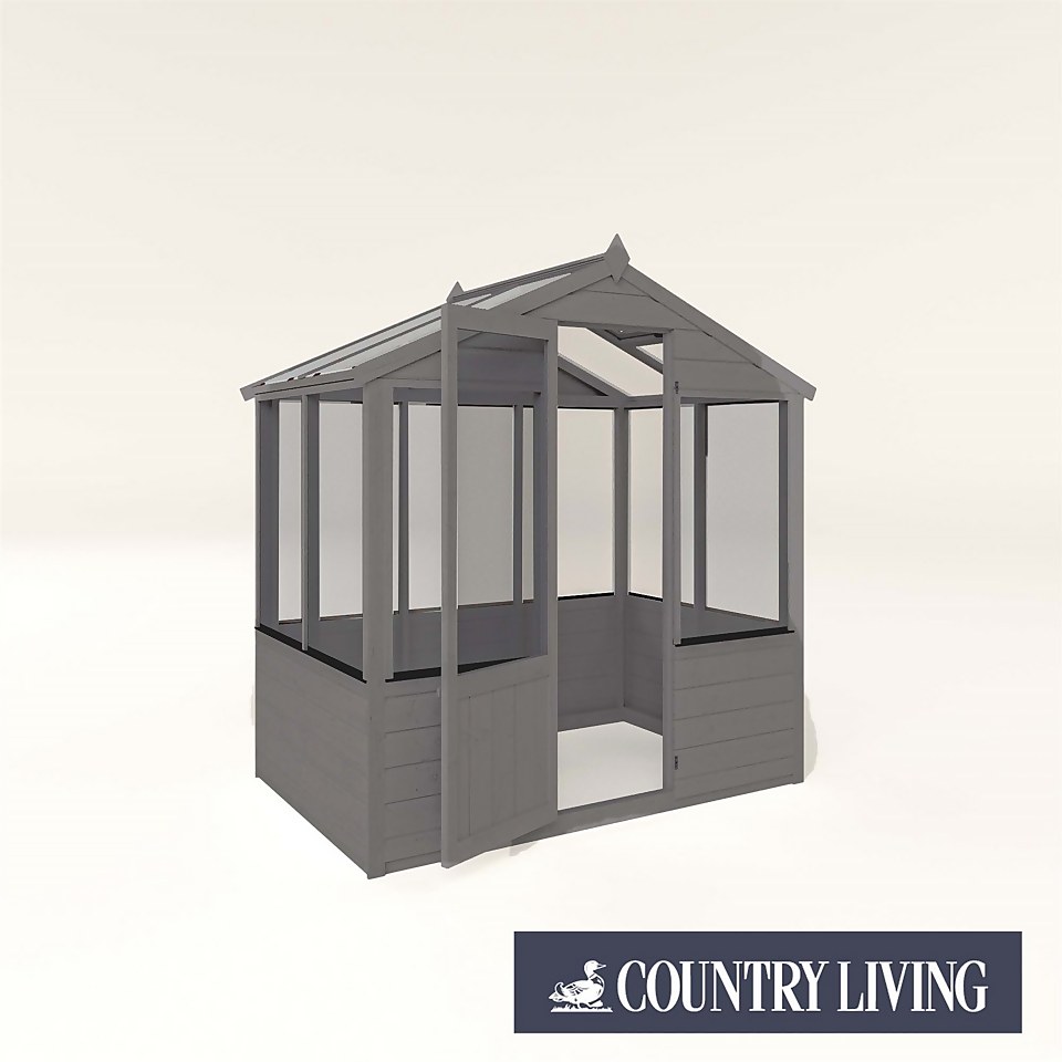 Country Living Kelham 4 x 6ft Traditional Greenhouse Painted + Installation - Thorpe Towers