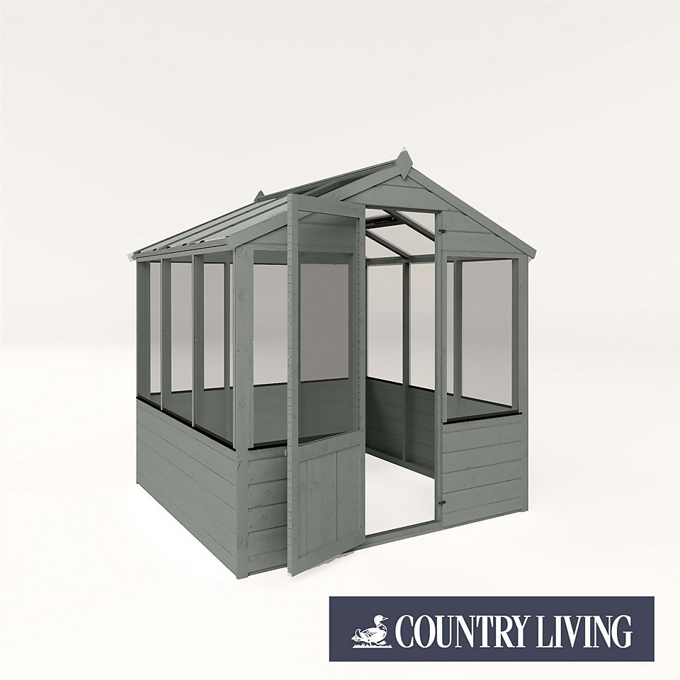 Country Living Kelham 6 x 6ft Traditional Greenhouse Painted + Installation - Thorpe Towers
