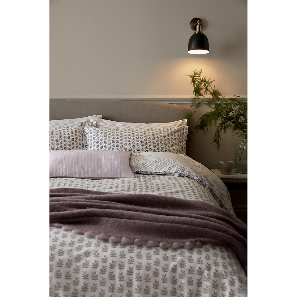 Rae Fitted Sheet Single bed Heather