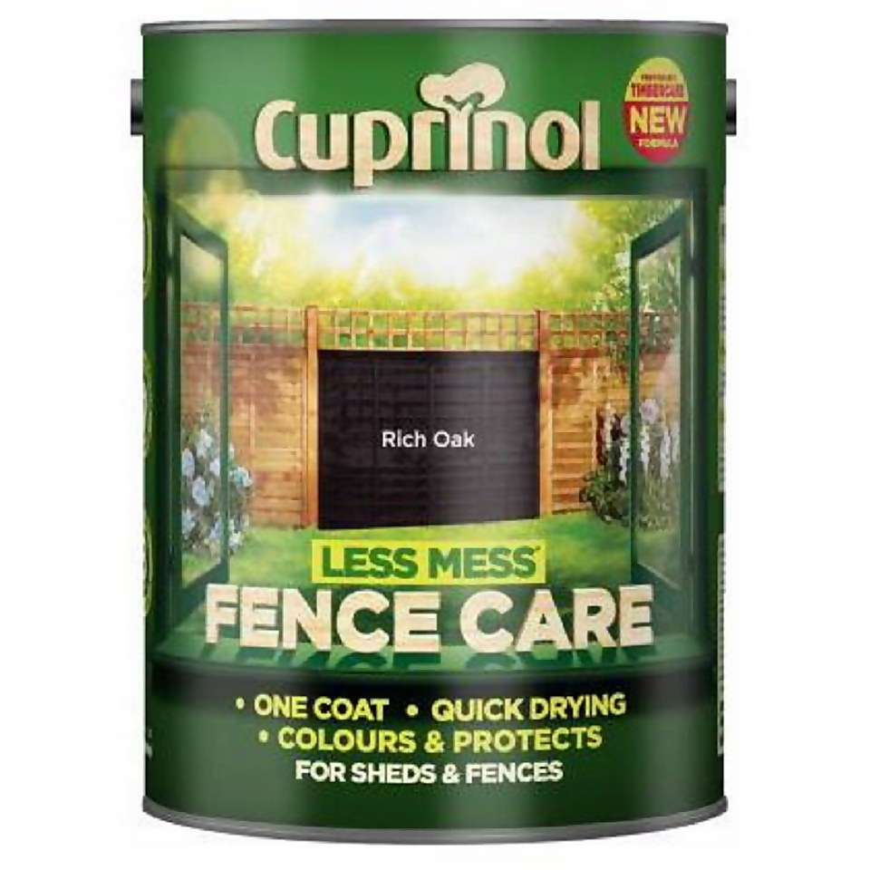 Cuprinol Less Mess Fence Care - Rich Oak - 5L