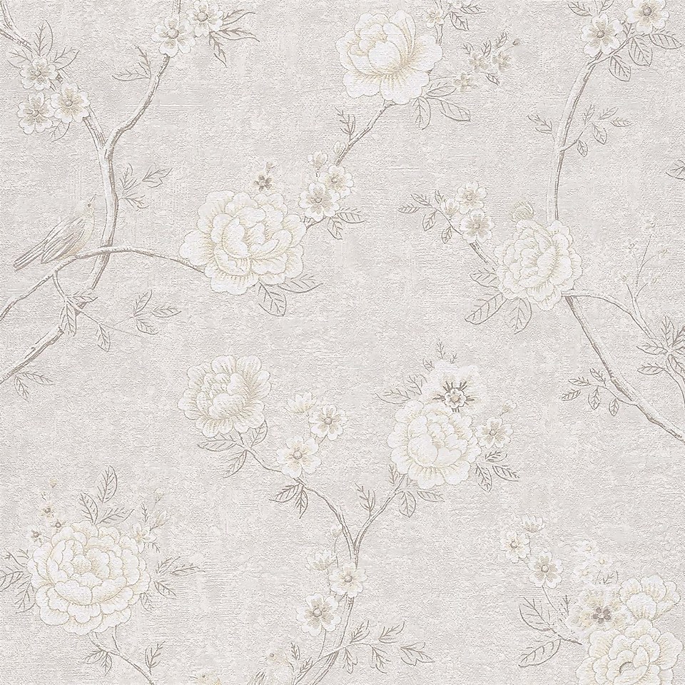 Grandeco Boutique Clarence Toulouse Ivory Wallpaper