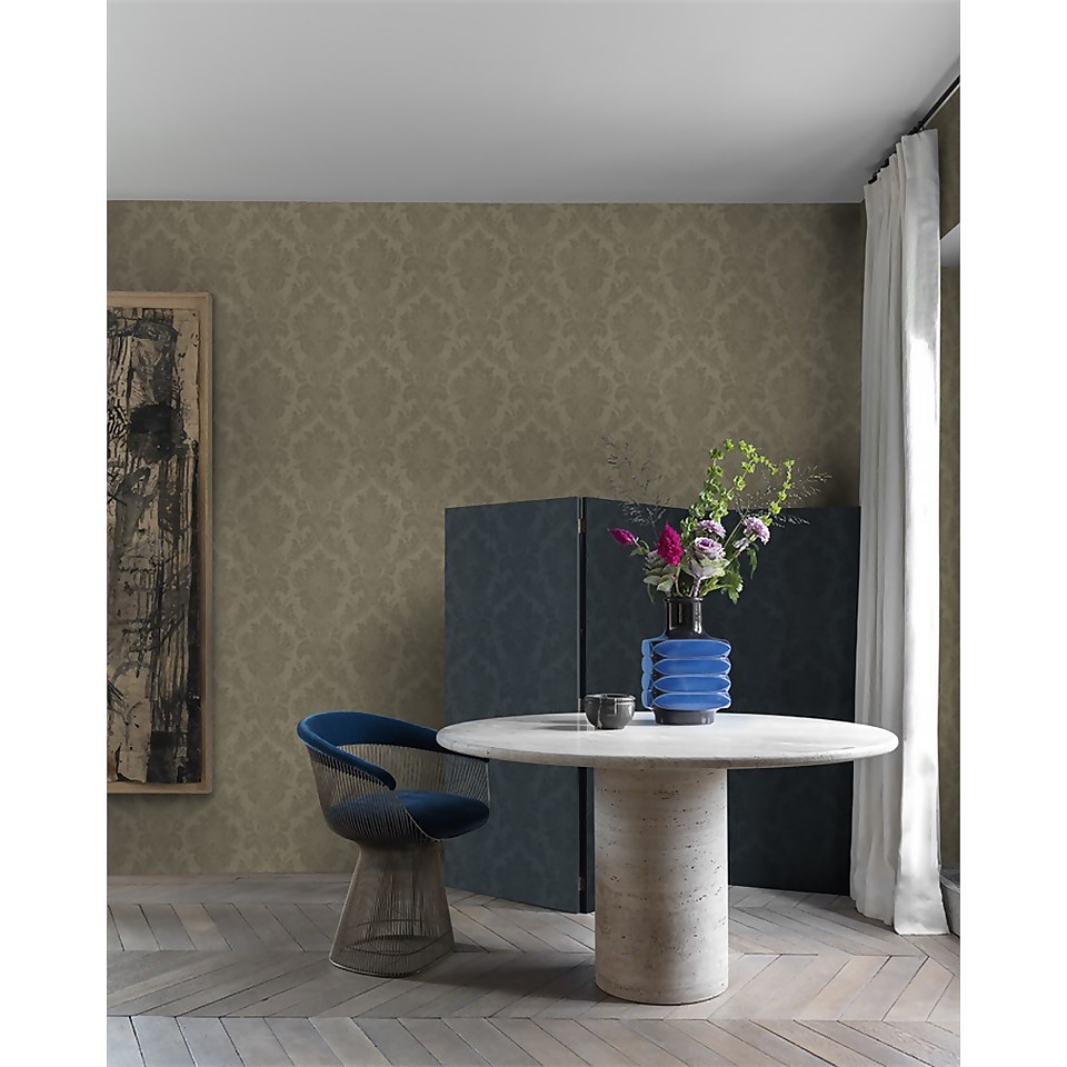 Grandeco Boutique Clarence Limoges Green Wallpaper