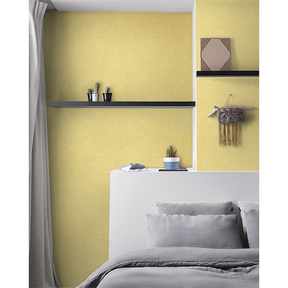 GrandecoLife Inspiration Wall Vintage Yellow Wallpaper