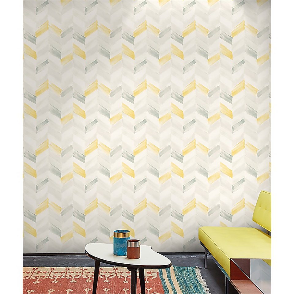 GrandecoLife Inspiration Wall Betti Yellow Wallpaper