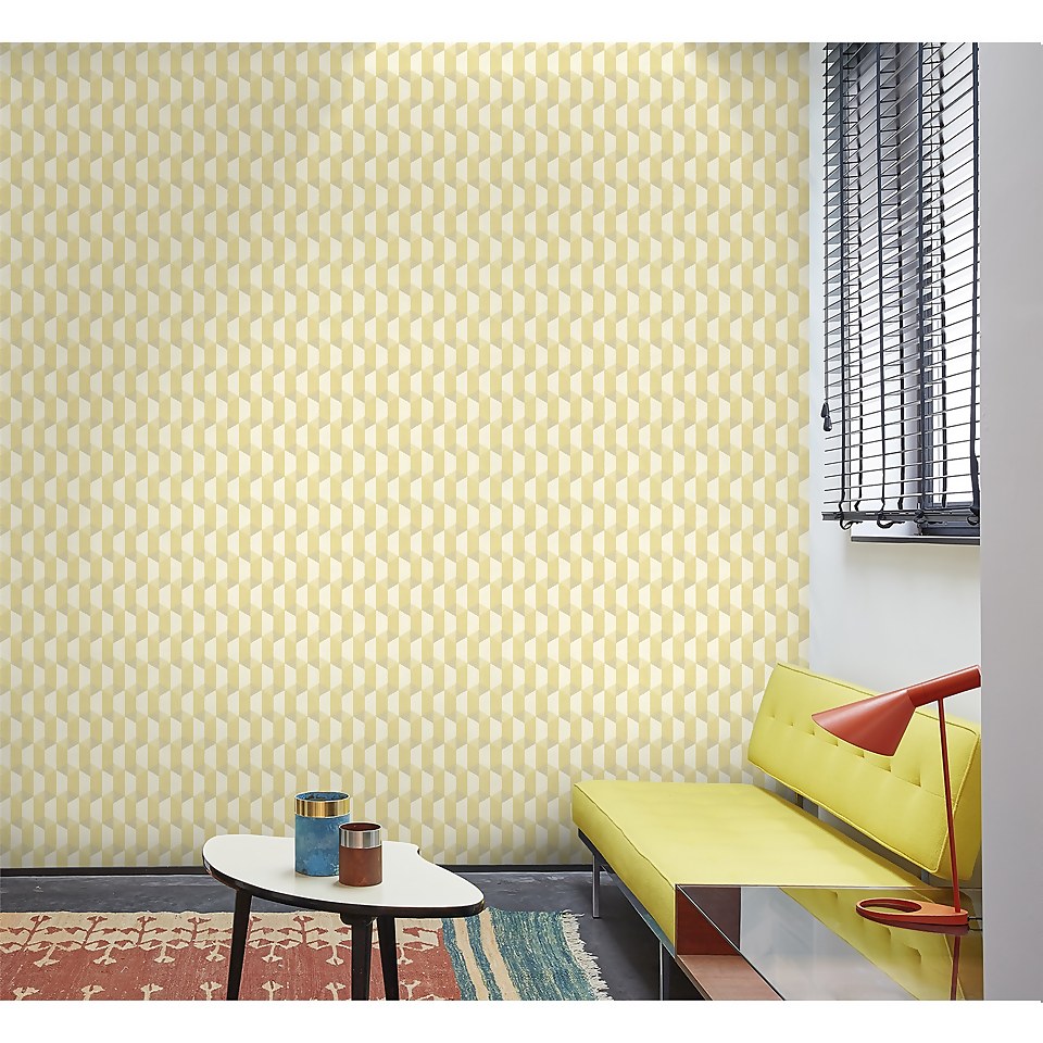 GrandecoLife Inspiration Wall Celia Yellow Wallpaper