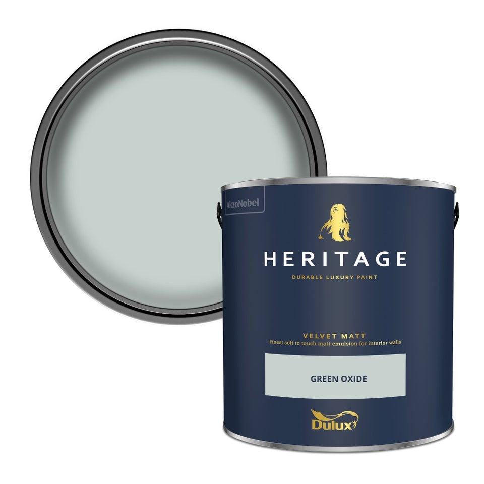 Dulux Heritage Matt Emulsion Paint Green Oxide - 2.5L | Homebase