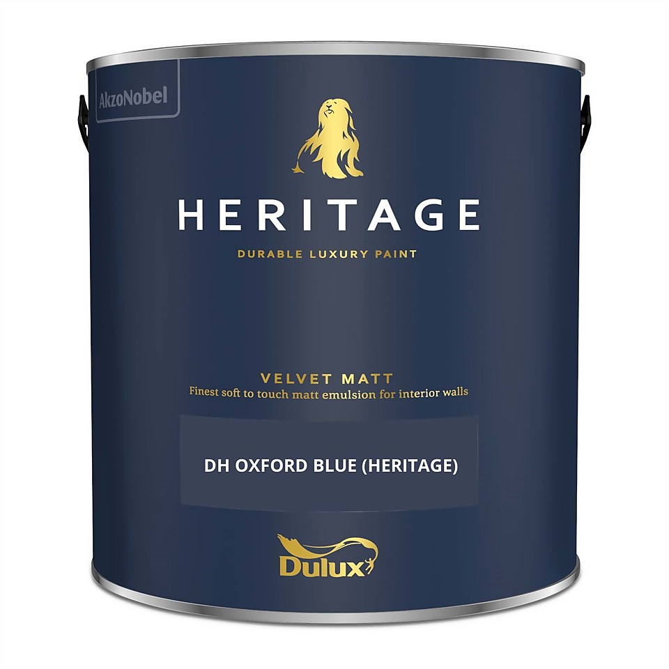 Dulux Heritage Matt Emulsion Paint DH Oxford Blue - 2.5L