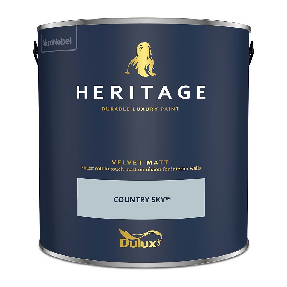 Dulux Heritage Matt Emulsion Paint Country Sky - 2.5L