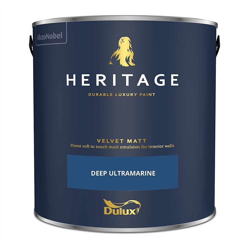 Dulux Heritage Matt Emulsion Paint Deep Ultramarine - 2.5L