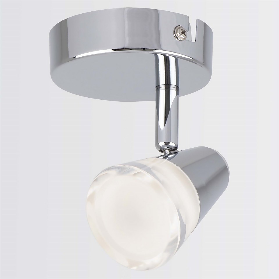 Rhea Single Lamp Spotlight - Polished Chrome