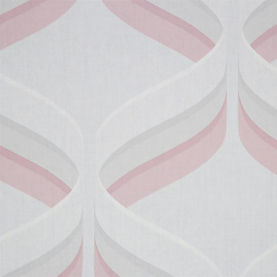 Fresco Geometric Smooth Pink Wallpaper