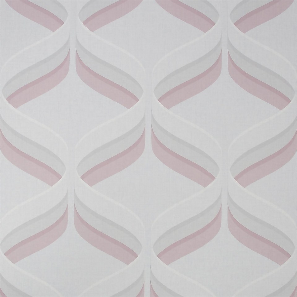Fresco Geometric Smooth Pink Wallpaper