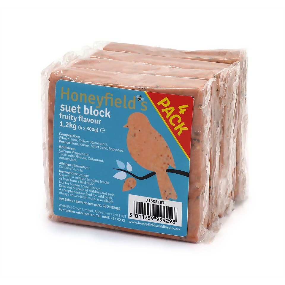 Honeyfield's Suet Blocks with Fruit - 4 Pack