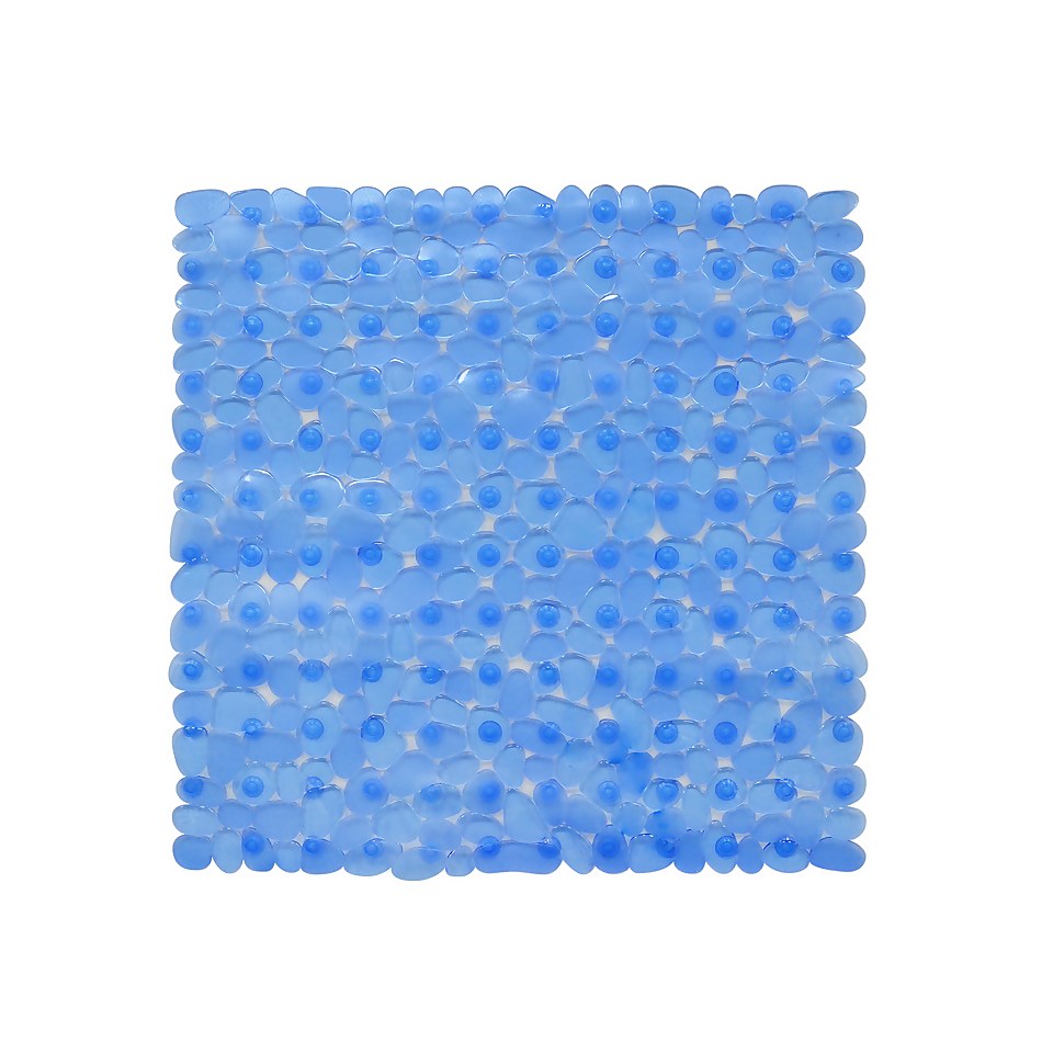Aqualona Pebbles Shower Mat - Blue
