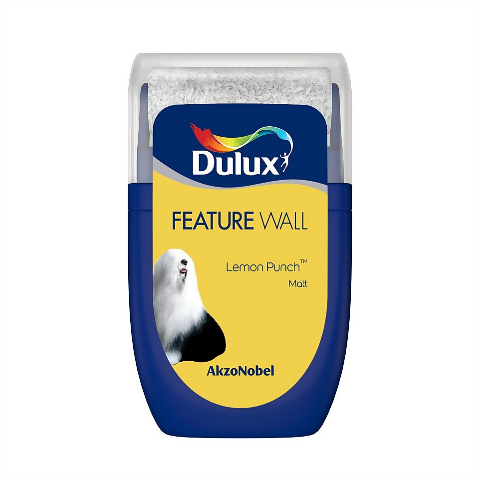 Dulux Feature Wall Lemon Punch Tester Paint - 30ml