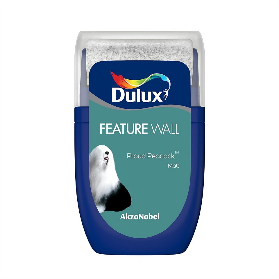 Dulux Feature Wall Proud Peacock Tester Paint - 30ml