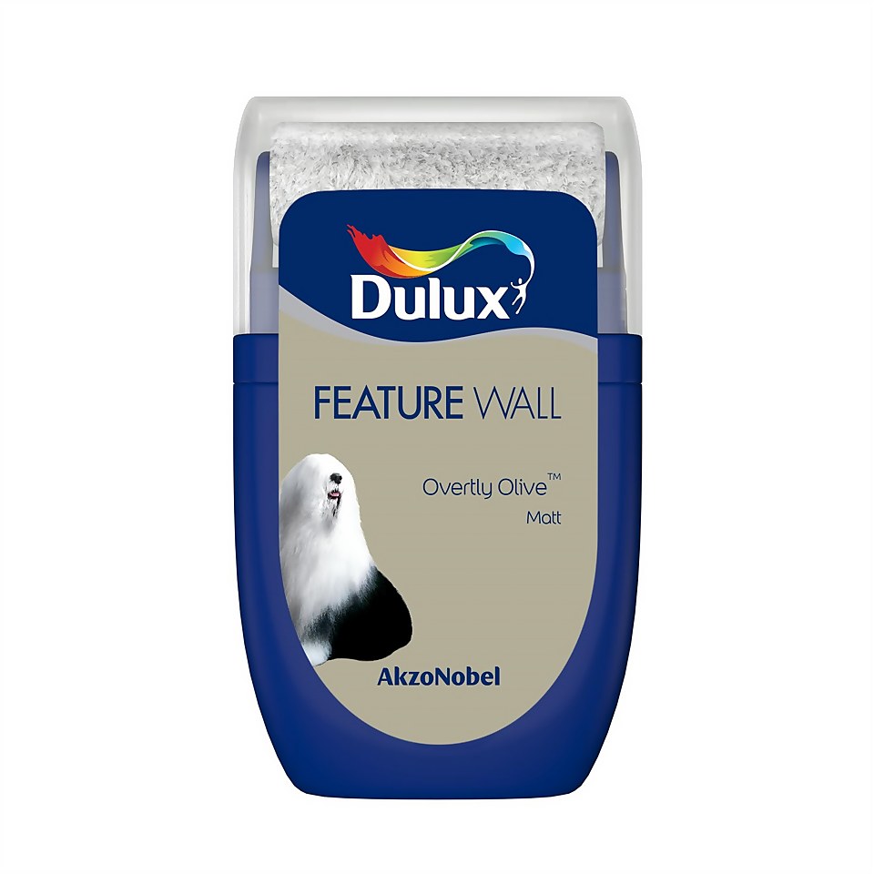 Dulux Feature Wall Overtly Olive Tester Paint - 30ml