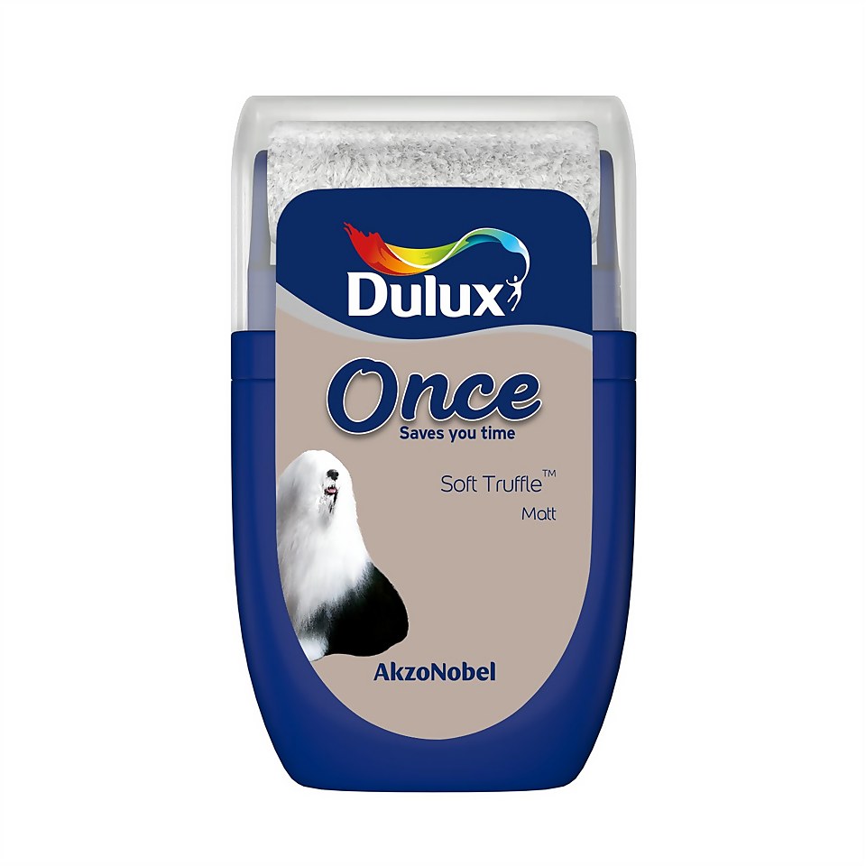 Dulux Once Soft Truffle Tester Paint - 30ml