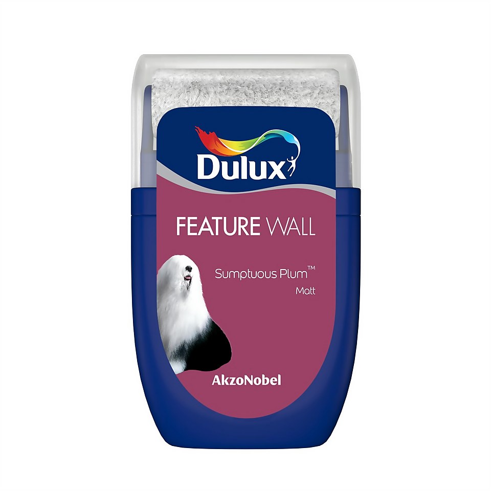 Dulux Feature Wall Sumptuous Plum Tester Paint - 30ml
