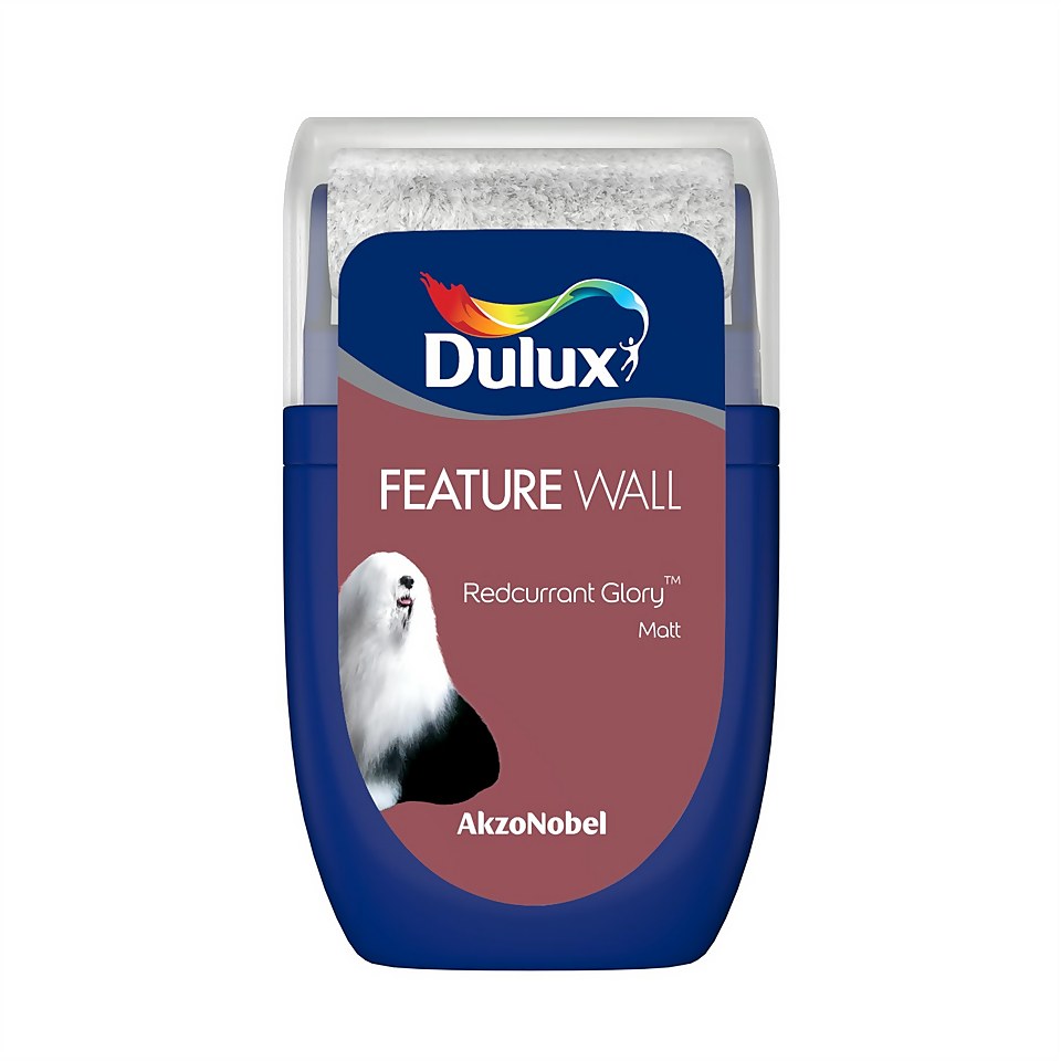 Dulux Feature Wall Redcurrant Glory Tester Paint - 30ml