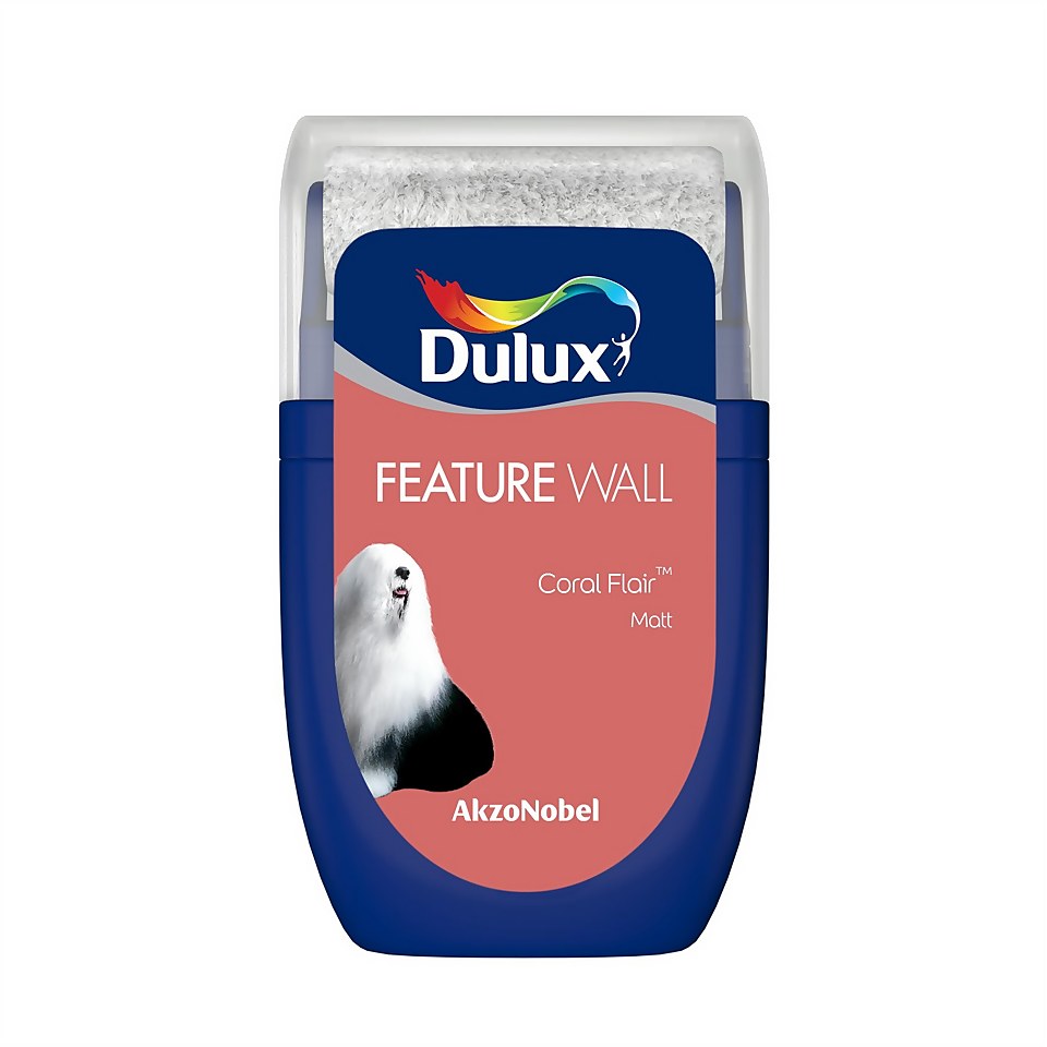 Dulux Feature Wall Coral Flair Tester Paint - 30ml