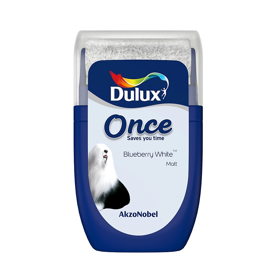 Dulux Once Blueberry White Tester Paint - 30ml
