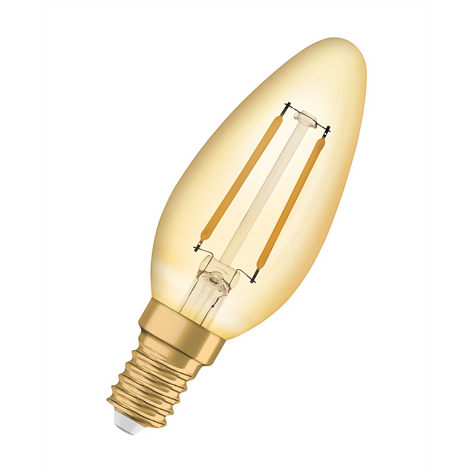 Osram 1906 LED Candle Vintage Gold 22W SES Light Bulb