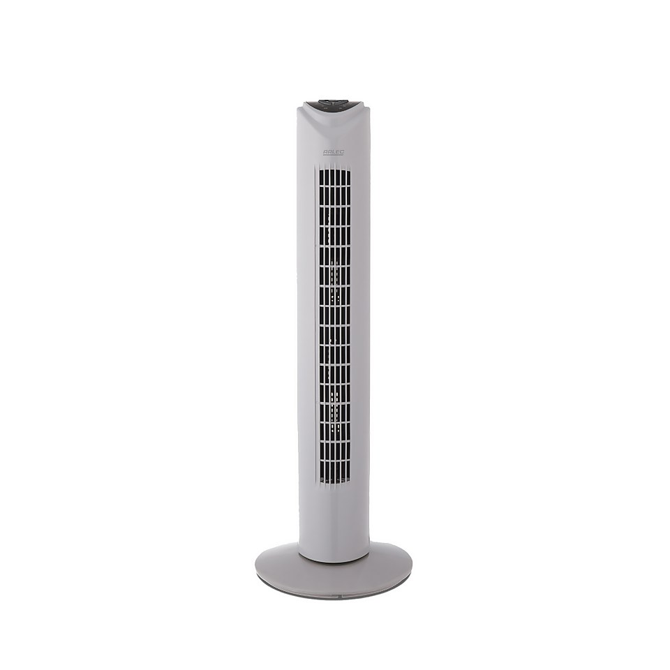 Arlec 31 Inch Tower Fan with Remote Grey Homebase
