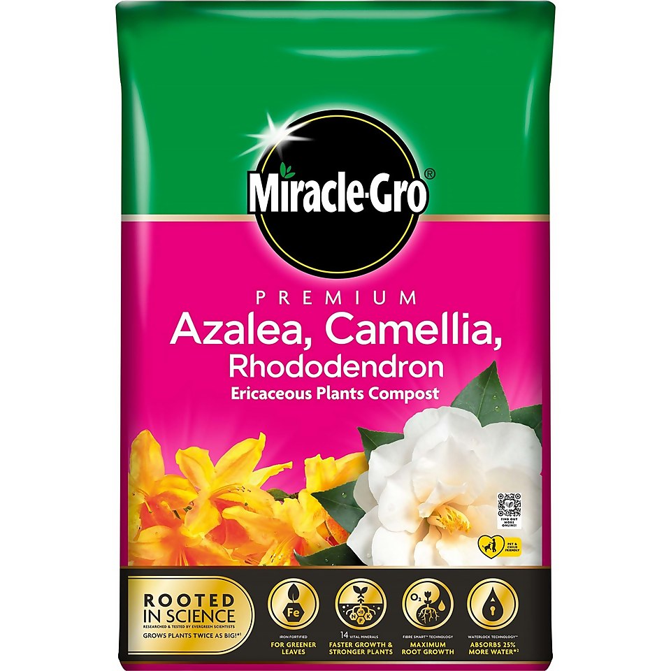 Miracle Gro Premium  Azalea, Camellia & Rhododendron Ericaceous Compost - 40L