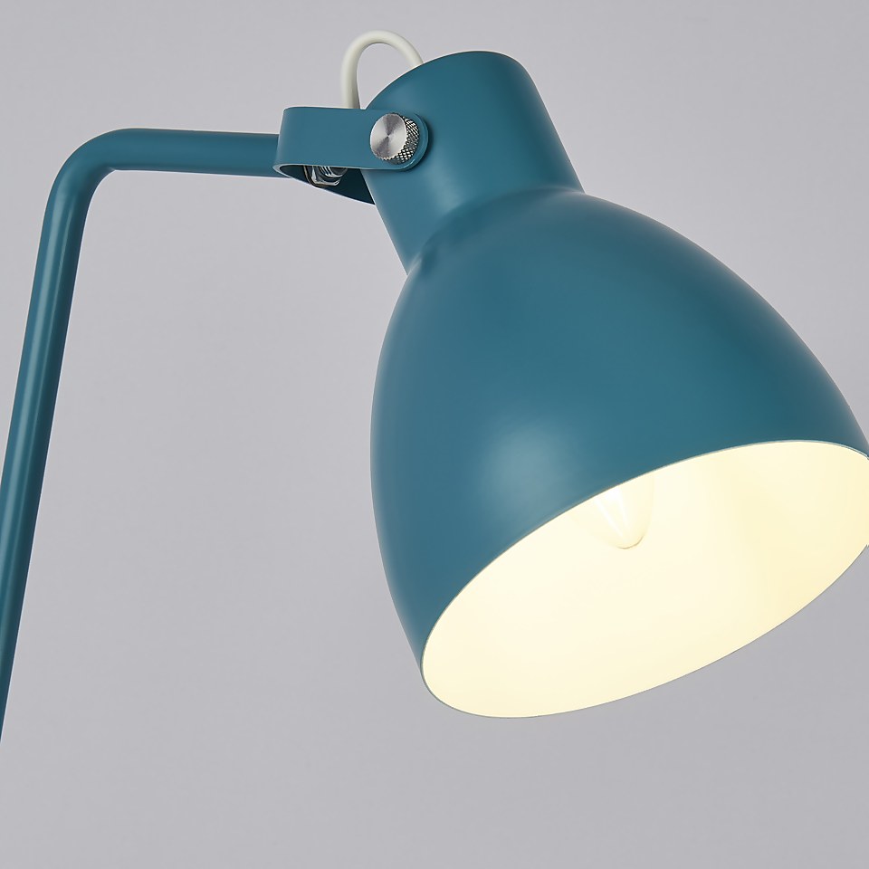 House Beautiful Bobby Plant Task Lamp - Teal