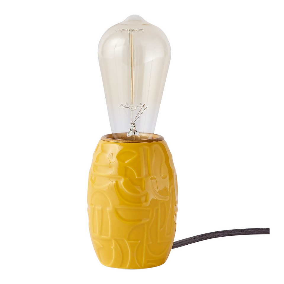 House Beautiful Max Ceramic Lamp - Ochre