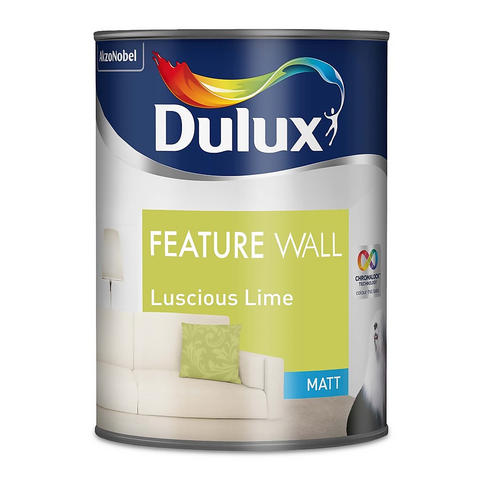 Dulux Feature Wall Luscious Lime - Matt Emulsion Paint - 1.25L