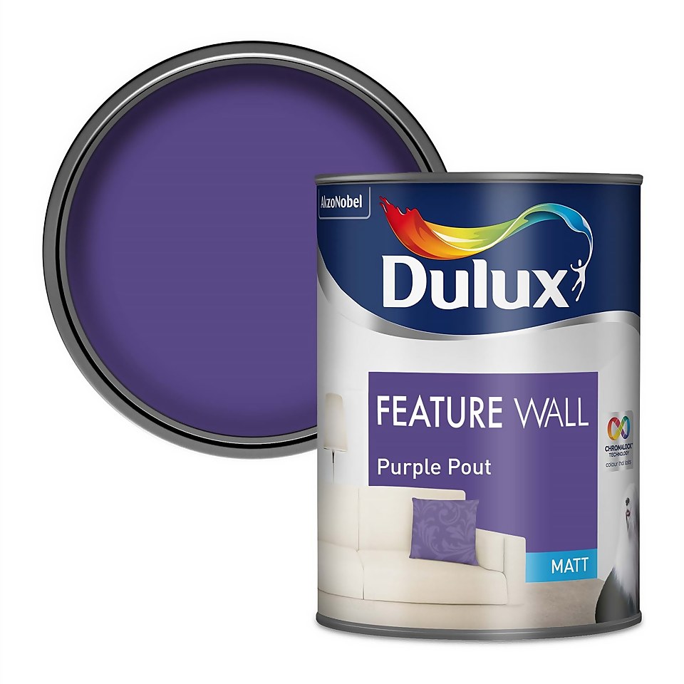 Dulux Feature Wall Purple Pout - Matt Emulsion Paint - 1.25L
