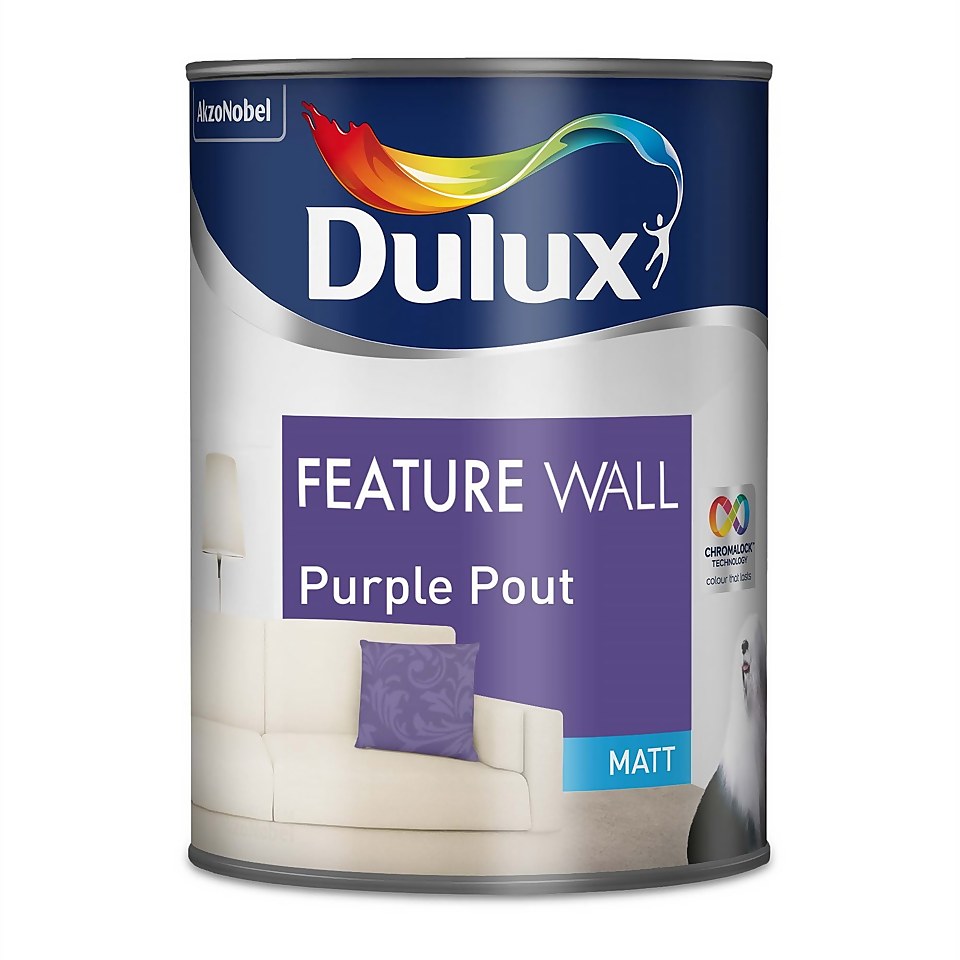 Dulux Feature Wall Purple Pout - Matt Emulsion Paint - 1.25L