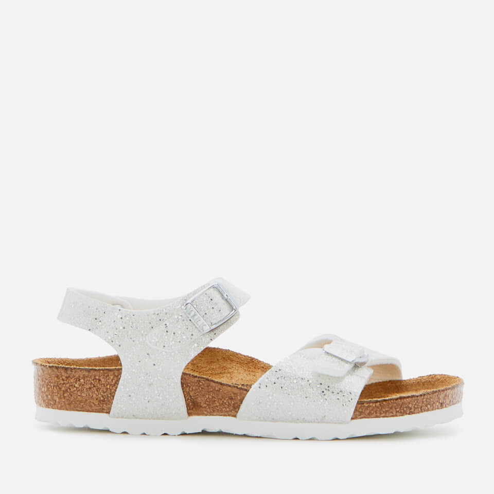 Birkenstock Rio Plain Sandals Cosmic Sparkle White Allsole