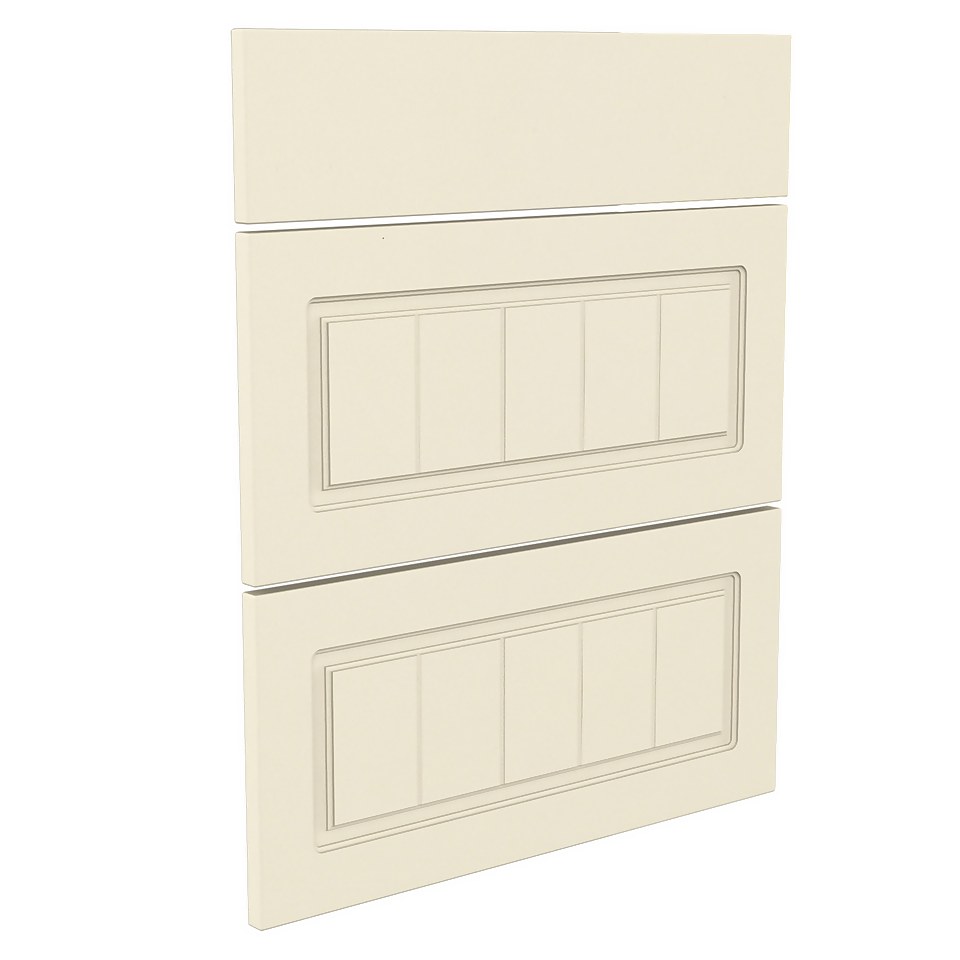 Country Shaker Kitchen 3 Drawer fronts (W)597mm - Cream