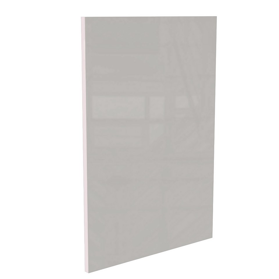 Modern Slab Kitchen Cabinet Door (W)497mm - Gloss Grey