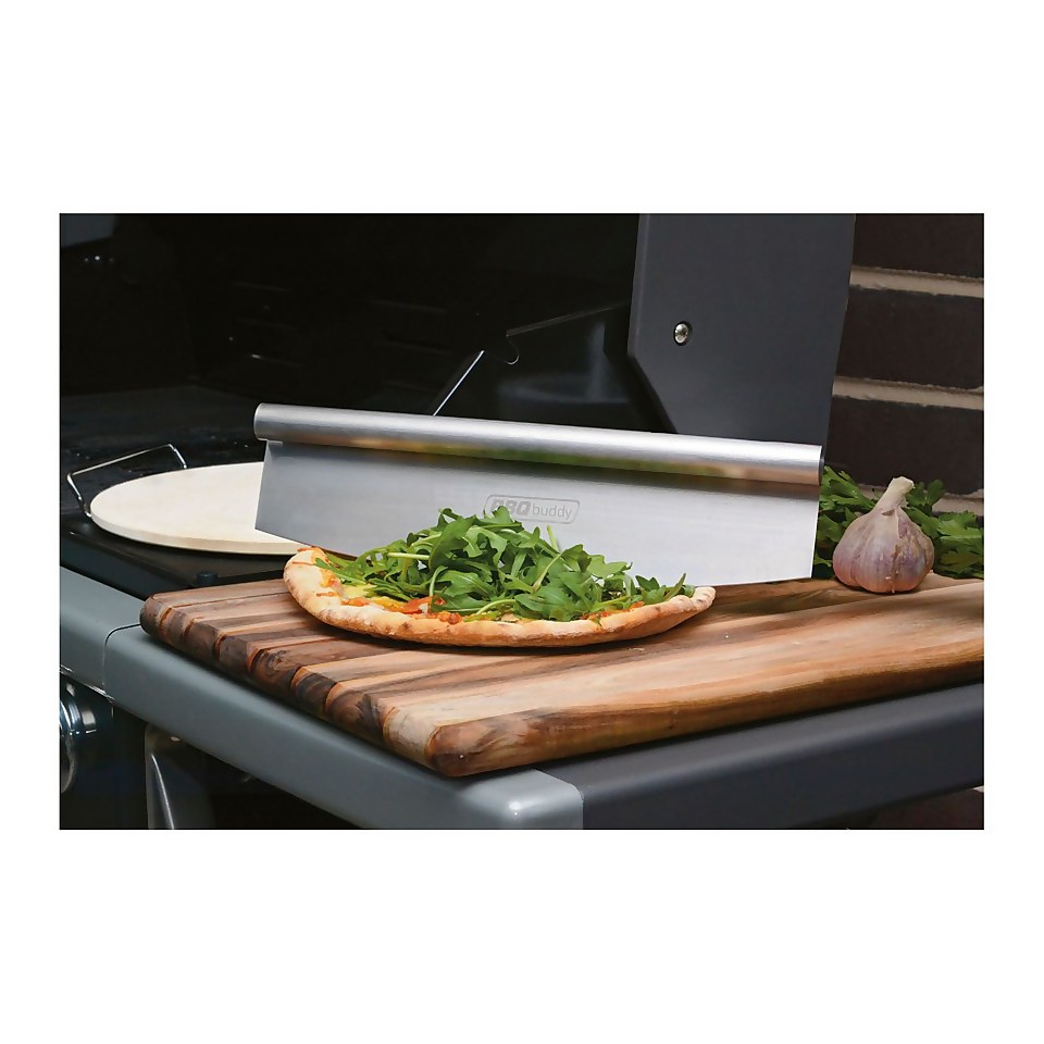BBQ Pizza Stone with Stand and Cutter Homebase